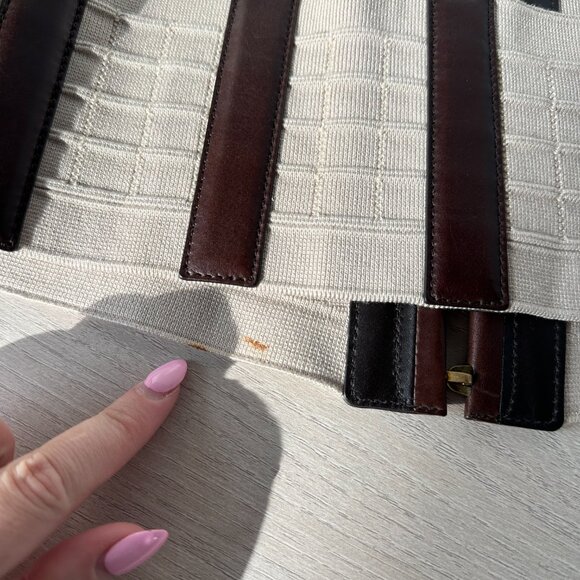 Yves Saint Laurent Corset Waist Belt Sz Medium Hook Type Closure Elastic - Picture 11 of 12